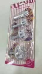 סט 4 חותכני קפיץ פרח